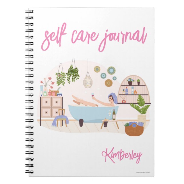 Personalisierter Name des Self Care Journal-Notebo Notizblock (Vorderseite)
