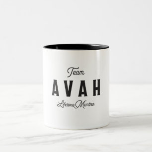 Personalisierter Name des Teams Avah Lifetime-Memb Zweifarbige Tasse