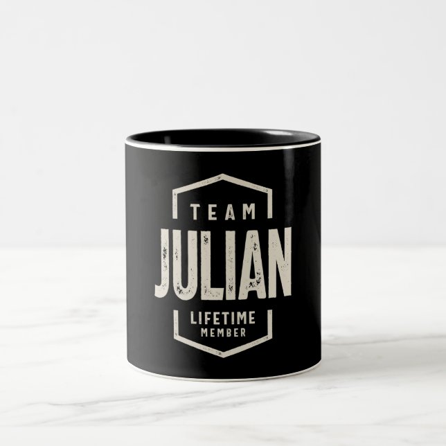 Personalisierter Name des Teams Luke Lifetime Zweifarbige Tasse (Mittel)