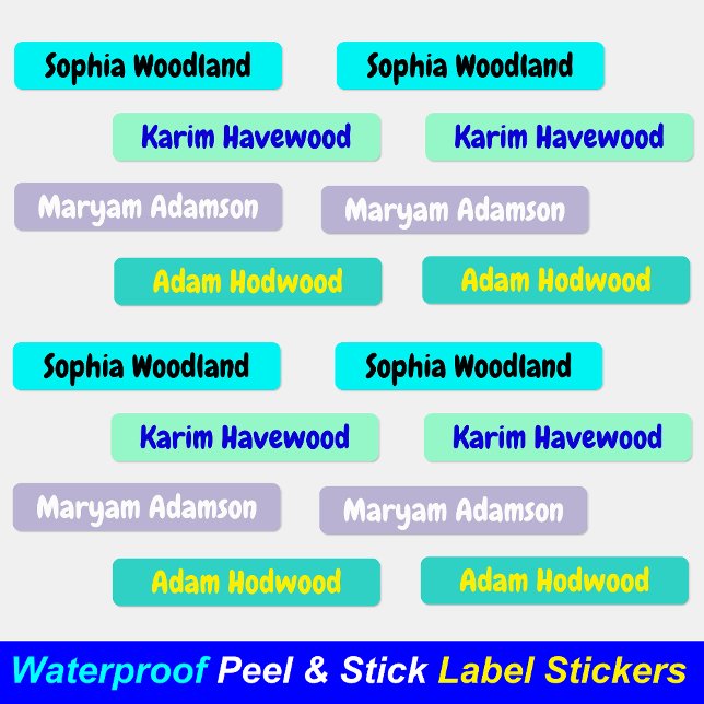 Personalisierter Name des wasserdichten Ozeans Etiketten (Personalized Name School Waterproof Modern Labels)