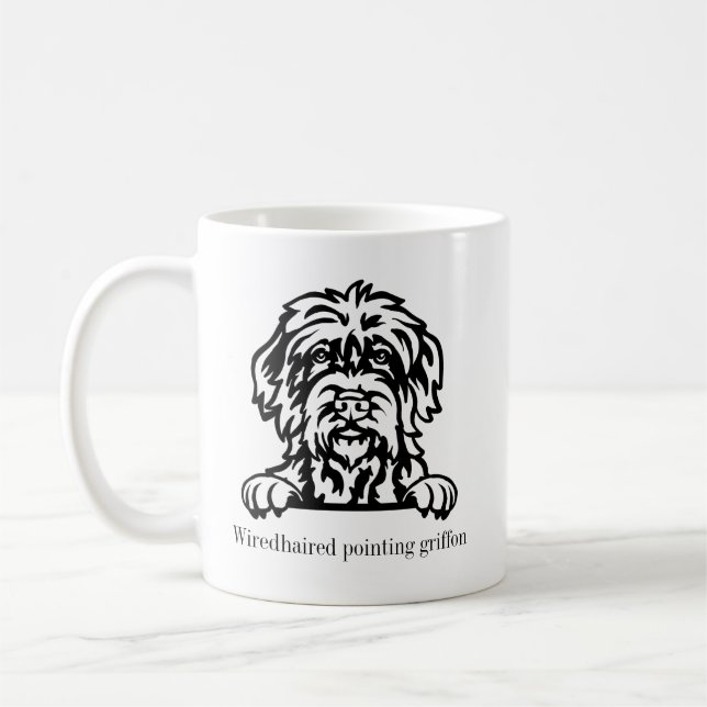 personalisierter Name des Wildhundes Kaffeetasse (Links)