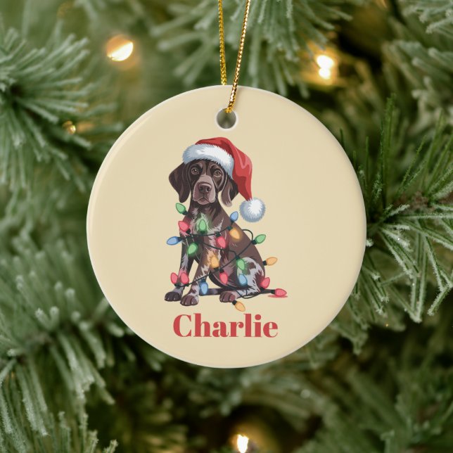 Personalisierter Name Deutsch Kurzpornografie Keramik Ornament (Baum)