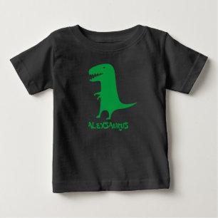 Personalisierter Name Dinosaurier Lustig Baby T-shirt
