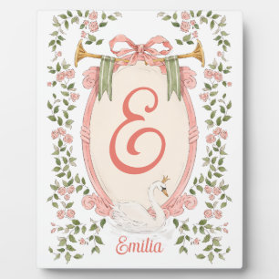 Personalisierter Name Display Princess Swan Fotoplatte