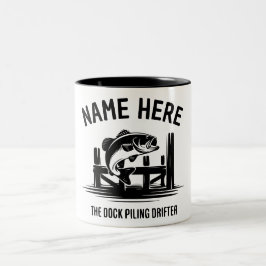 Personalisierter Name Dock Schatten Bass Zweifarbige Tasse