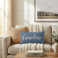 Personalisierter Name Dusty Blue Minimalistisches 