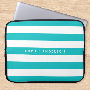 Personalisierter Name, editierbare Farbe und weiße Laptopschutzhülle