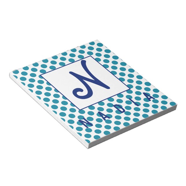 Personalisierter Name Editor Notizblock (angewinkelt)