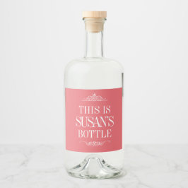 Personalisierter Name | Eigenes Liquor-Label erste Alkoholflaschenetikett