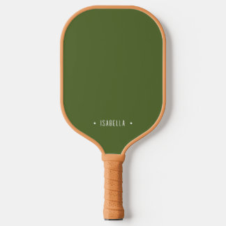 Personalisierter Name Einfach grün Pickleball Schläger