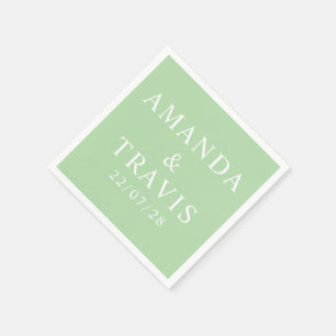 Personalisierter Name Einfach Moderne Minimale Hoc Serviette