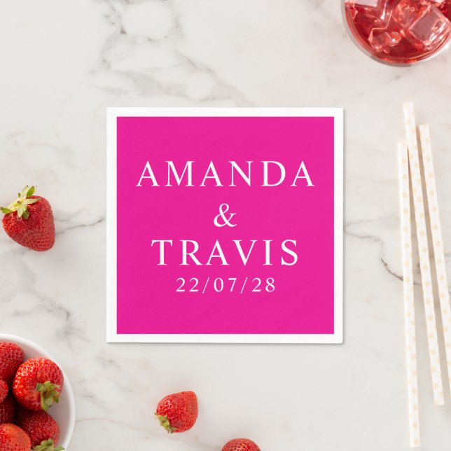 Personalisierter Name Einfach Moderne Minimale Hoc Serviette (Beispiel)