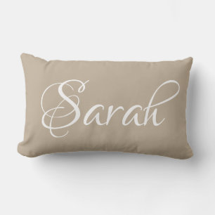 PERSONALISIERTER NAME EINFACH MODERNES MONOGRAMM LENDENKISSEN