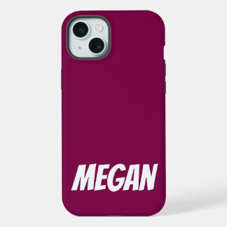 Personalisierter Name Einfach Stylisch Moderne Mon iPhone 15 Plus Hülle