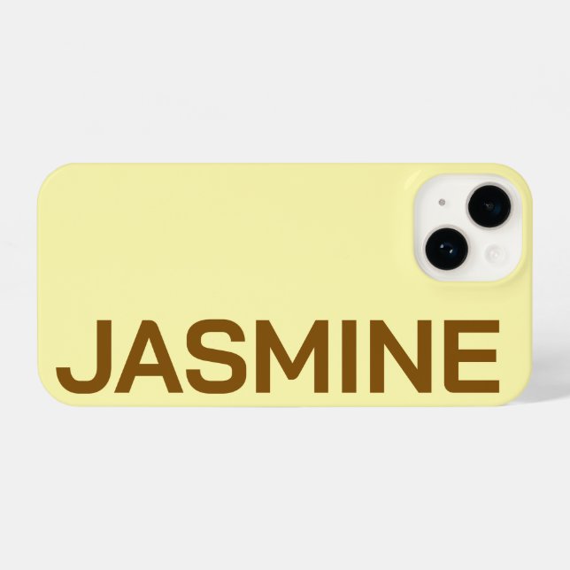 Personalisierter Name Einfache Minimale Monogram M iPhone 14 Hülle (Rückseite (Horizontal))