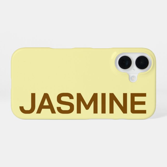 Personalisierter Name Einfache Minimale Monogram M iPhone 16 Hülle (Rückseite (Horizontal))