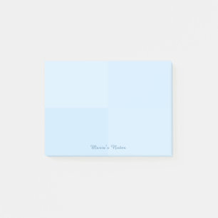 Personalisierter Name Einfache moderne blaue Quadr Post-it Klebezettel