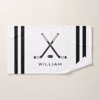 Personalisierter Name Eishockey White Stripes