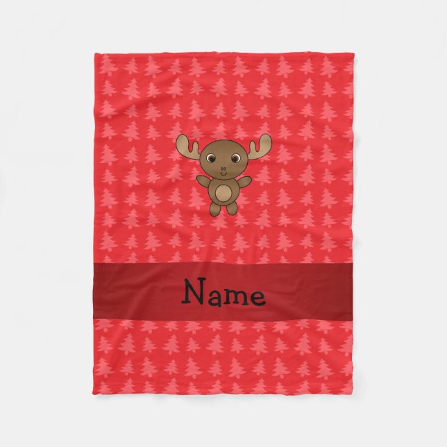 Personalisierter Name Elche Fleecedecke (Vorderseite)
