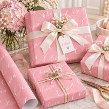 Personalisierter Name Elegant Rosa Modern