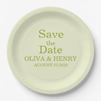 PERSONALISIERTER NAME ELEGANT SAVE THE DATE PAPPTELLER