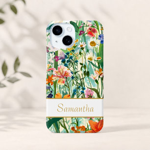 Personalisierter Name Eleganter Garten Floral Case-Mate iPhone Hülle