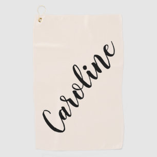 Personalisierter Name Elegantes Minimalistisches S Golfhandtuch