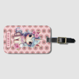 Personalisierter Name Fairy Baby Unicorn Sparkling Gepäckanhänger