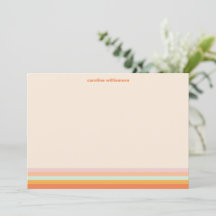 Personalisierter Name Farbige Streifen Retro Paste