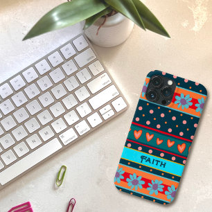Personalisierter Name Farbiger Blumenspass Case-Mate iPhone Hülle