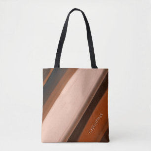 Personalisierter Name Faux Holz Luxus Tasche