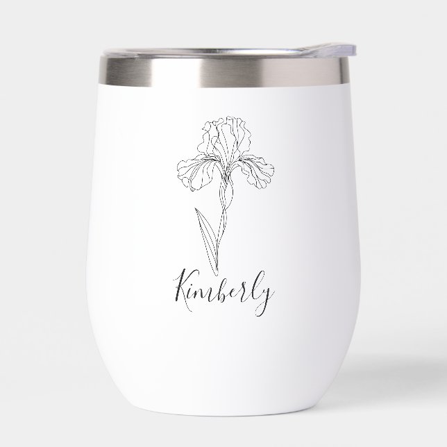 Personalisierter Name Februar Iris Geburtsdatum Bl (Links)