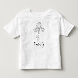 Personalisierter Name Februar Iris Geburtsdatum Bl Kleinkind T-shirt
