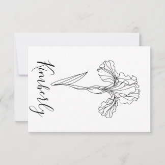 Personalisierter Name Februar Iris Geburtstagsblum Einladung