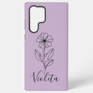 Personalisierter Name Februar violett Geburtstag B Samsung Galaxy Hülle