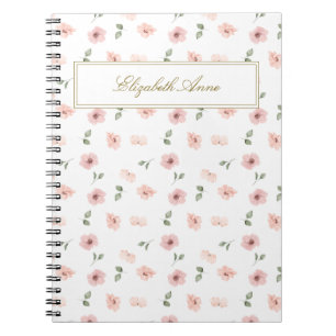 Personalisierter Name Floral Notizblock