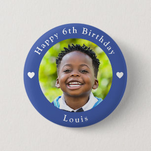 Personalisierter Name, Foto und Alter Geburtstag b Button
