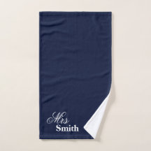 Personalisierter Name Frau Smith White Navy