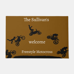Personalisierter Name Freestyle Motocross Fußmatte