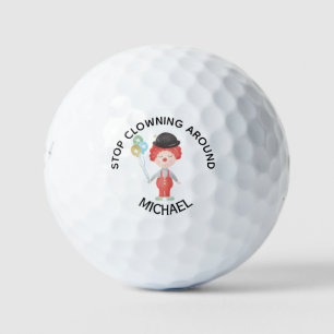 Personalisierter Name Funny Clown-Meldung Golfball