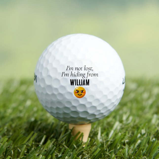Personalisierter Name Funny Love Golf Balls Golfball (Insitu T-Shirt)