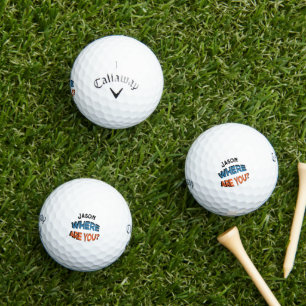 Personalisierter Name Funny Love Golf Golfball