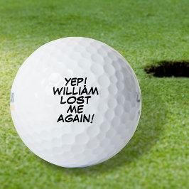Personalisierter Name Funny Love Message Golfball
