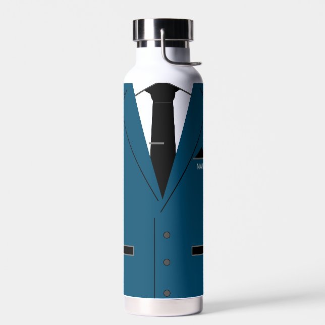 Personalisierter Name Funny Water Flasche Blauer A (Links)