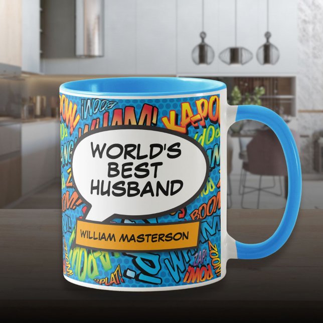 Personalisierter Name für den besten Spaß der Welt Tasse (World's Best Husband Fun Personalised Name Mug)