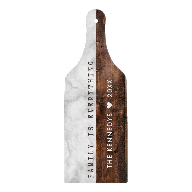 Personalisierter Name für Holz und Marmor Schneidebrett (Vorderseite)