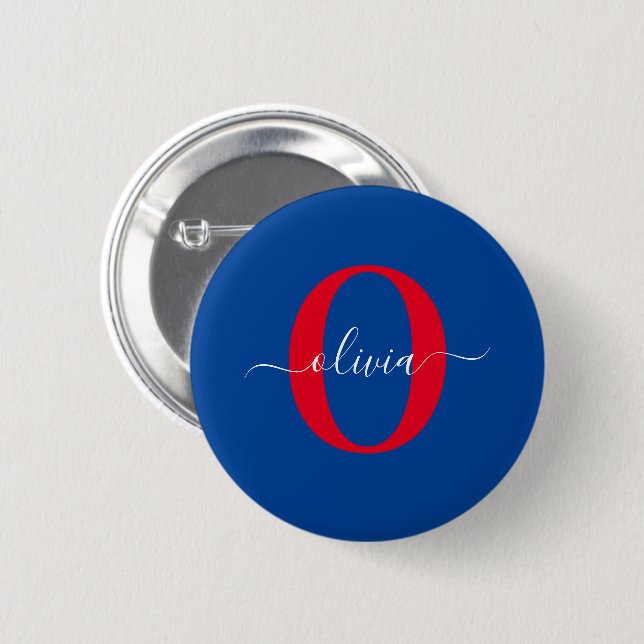 Personalisierter Name für Monogramm Button (Vorne & Hinten)