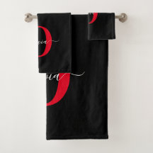 Personalisierter Name für Monogramm-Skript Schwarz