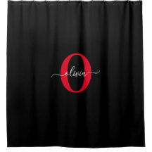 Personalisierter Name für Monogramm-Skript Schwarz