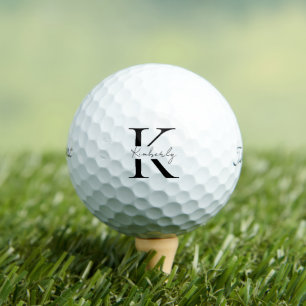 Personalisierter Name für Monogramm Skript Titleis Golfball